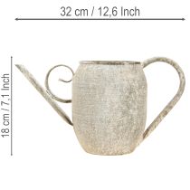 tételeket Vintage fém kaspó/öntözőkanna, antik kerti dekoráció, 32x10.5x18cm
