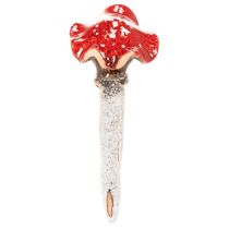 tételeket Gombadugóval díszített figura, lány és fiú, légyölő galóca arccal, 13cm, 2db