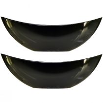 tételeket Stílusos csónaktál sötétzöld színben - ültetésre tökéletes - 39cm 2db