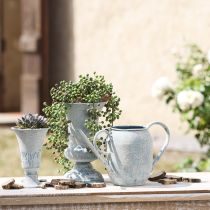 tételeket Antik fehér és kék kehely alakú virágváza, Ø17cm M24cm