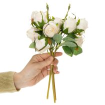 tételeket Művirág csokor rózsákból stílusos asztaldíszítéshez, 31 cm, 3 darab