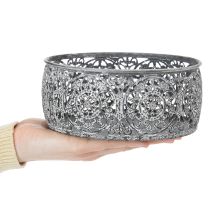 tételeket Dekoratív fémtál, szürke és fehér mintával, Ø16/19,5/23,5cm, 3 db-os szett