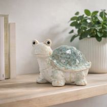 tételeket Kerámia teknősfigura, mint a nappali szemet gyönyörködtető dísze, dekoratív figura, 22 cm