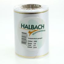 tételeket Fehér koszorú szalag arany szegéllyel számítógépes nyomtatáshoz, szatén szalag, vízálló, 25m x 125mm