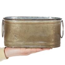 tételeket Fém virágcserepek és dézsák szett, vintage retró stílus, H22.5cm/27cm/31cm