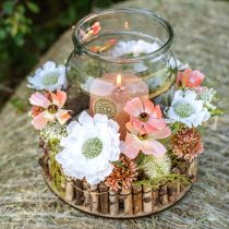 tételeket Rühes művirág fehér kerti virág H64cm csokor 3 db