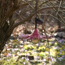 tételeket Solar LED virágos kerti lámpa LED fém rózsaszín Ø30cm