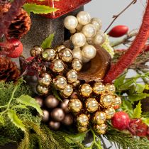 tételeket Tükrös bogyók Ø1.5cm barna-arany 140 db