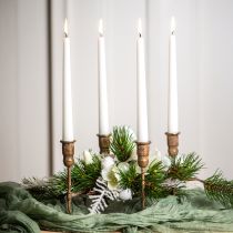 tételeket Kúpos gyertyák 250/23 fehér gyertya 12 darab