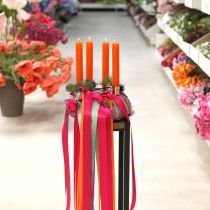 tételeket Narancssárga színű kúpos gyertyák 34mm x 240mm 4 darab