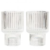 tételeket Pálcás gyertyatartó üveg tealámpa tartó Ø5cm H8cm 4 db