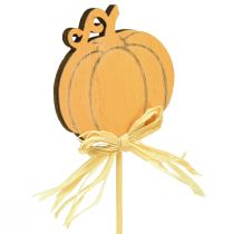 tételeket Virágdugók fa sütőtök dekoráció narancs natúr 6,5x7cm 12 db