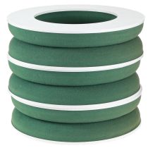 tételeket OASIS® Virágos Habszivacs Koszorú Gyűrű Zöld Ma3cm Ø25cm 6 db