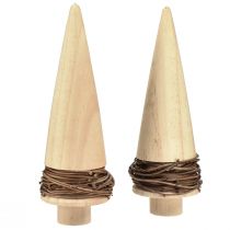 tételeket Karácsonyfa fa natúr asztali dísz Karácsonyi H18cm 2 db