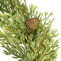 tételeket Műfenyő koszorú tobozokkal, karácsonyi dekoráció, ajtókoszorú, Ø36cm, zöld