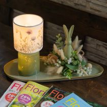 tételeket LED asztali lámpa virágmintával a nappali stílusos világításához, 23 cm