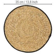 tételeket Asztali alátét, gyékényből készült alátét, kerek, Ø35cm, 4 darab
