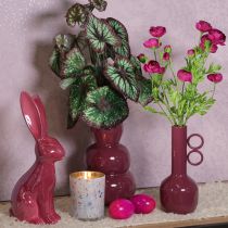 tételeket Modern, művészi váza hosszú nyakkal és kerek fogantyúkkal stílusos enteriőrökbe, 24 cm