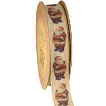 tételeket Karácsonyi szalag rusztikus szalag Mikulás 25mm 15m