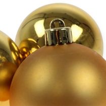 tételeket Karácsonyi golyó műanyag arany 6cm 12db