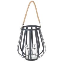 tételeket Fém lámpa üveggel, antracit, Ø23cm, M27cm