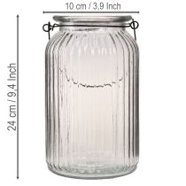 tételeket Üveg lámpás/gyertyatartó akasztáshoz, fogantyúval, M18cm