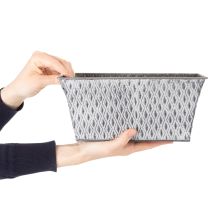 tételeket Cink tál rombusz mintával, 26cm x 15.5cm