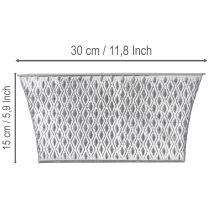 tételeket Cink tál rombusz mintával 30cm × 18cm M 15cm