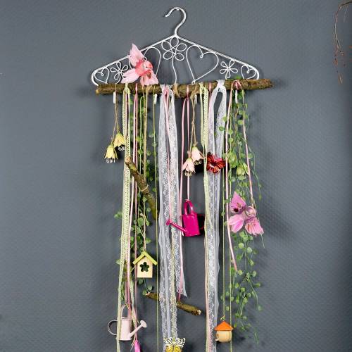 Floristik24 Dekoratív akasztós ruhaakasztó vintage akasztókkal 40x23cm