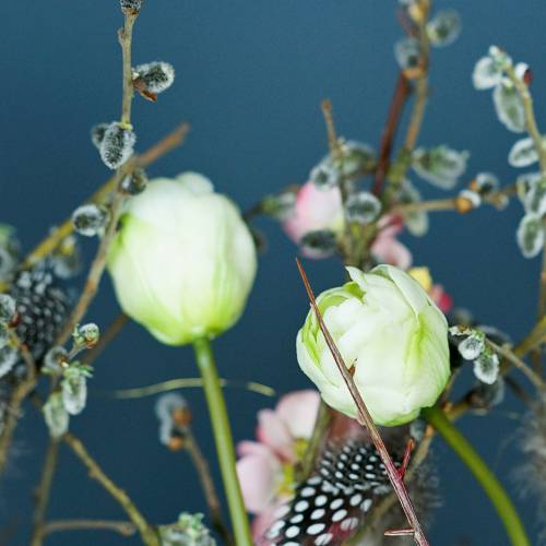 Floristik24 Műtulipán fehér-zöld 86cm 3db