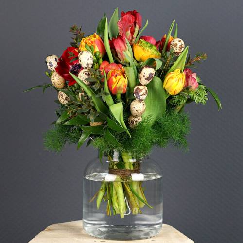 Floristik24 Üvegváza Ø14cm H16,5cm