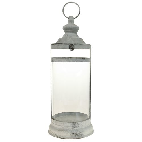 tételeket Deco Lantern Shabby Chic Lámpás fehér fém Ø15cm H46cm