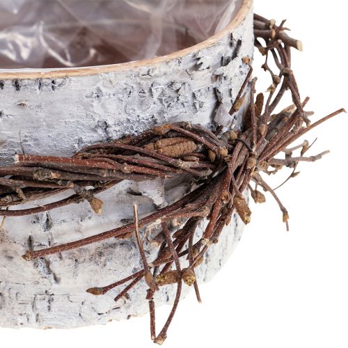 tételeket Ültetőfa nyírfa nyírfa fazék fehér Ø11/16cm 2db-os készlet