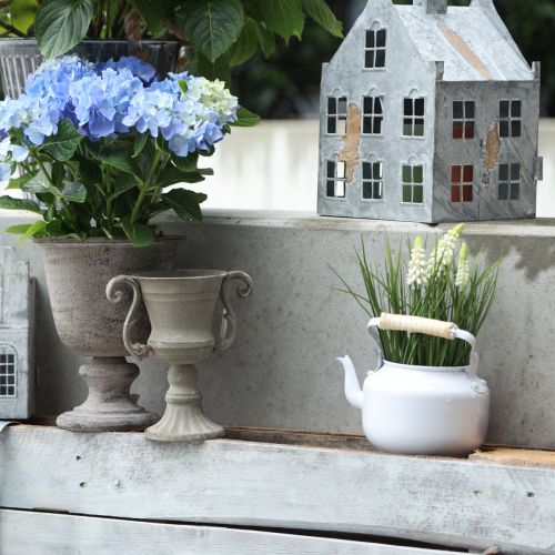 tételeket Dekoratív fém teáskanna vintage megjelenéssel virágkötészethez