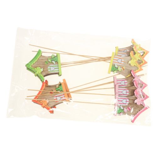 Floristik24 Virágdugós fa díszdugós madárház 7,5x8cm 12 db