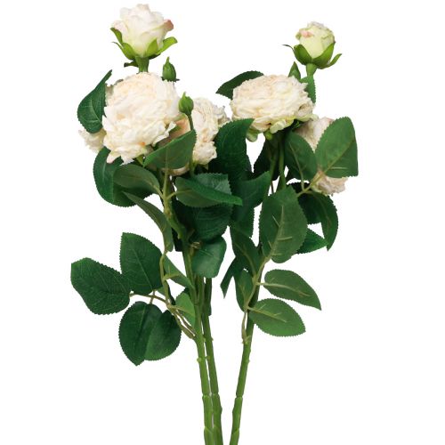 tételeket Artificial Roses Cream Artificial Roses Dry Look 53cm 3 Db