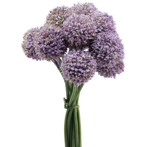 Floristik24 Művirágok Golyó Virág Allium Műbíbor 25cm 12 db