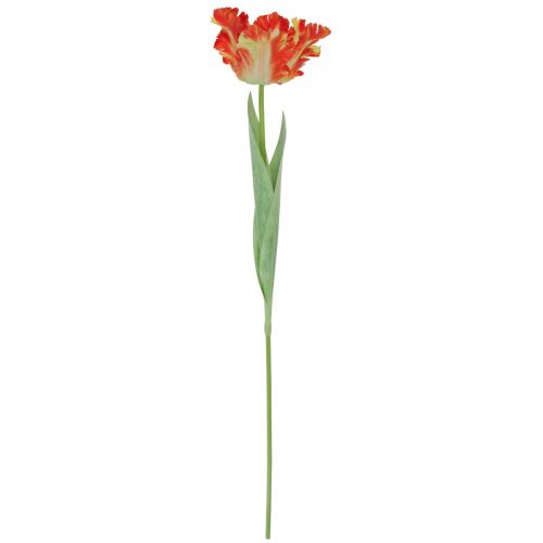 Floristik24 Művirág papagáj tulipán műtulipán narancs 69cm