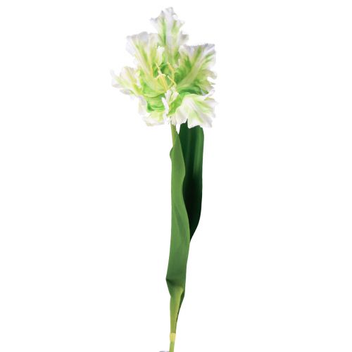 tételeket Művirág papagáj tulipán műtulipán zöld fehér 69cm
