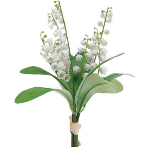 tételeket Dekoratív gyöngyvirág művirág fehér tavaszi 31cm 3db