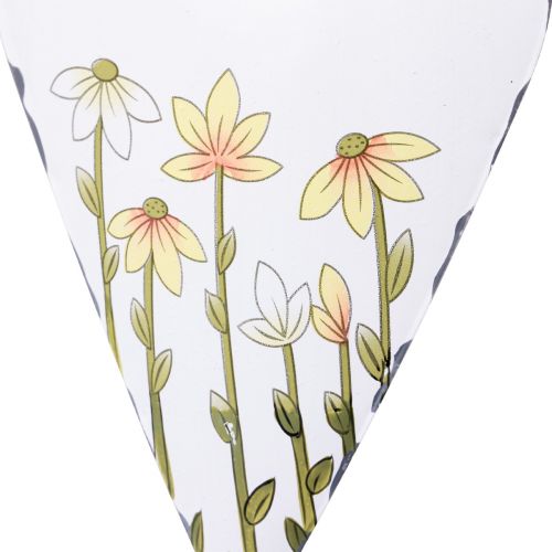 tételeket Szívek Fém Fehér akasztós Country Style 14×1,5×20cm 2 db