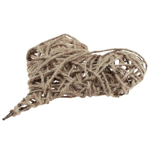 Floristik24 Dekoratív szív fém natúr borítású rugós dekoráció 20×22cm