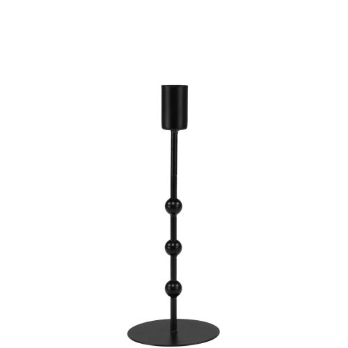 Pálcás gyertyatartó gyertyatartó fekete fém Ø7cm H19,5cm