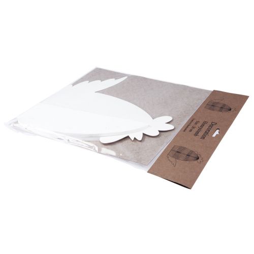 tételeket Dekoratív csirke méhsejt papír díszítő figura fehér 28,5x15,5x30 cm