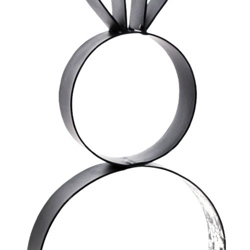 tételeket Húsvéti nyuszi dekoráció fém fekete ezüst húsvéti figura 11×31cm