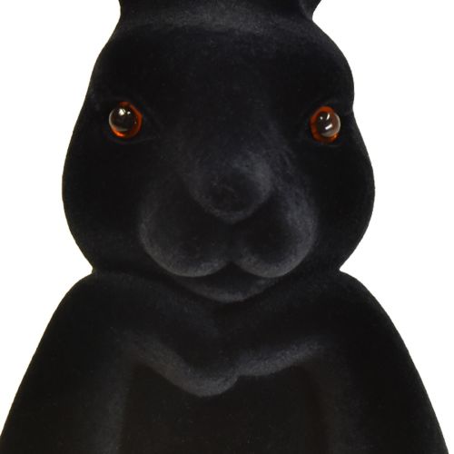 tételeket Thinking Rabbit Bust Black Flocked – 2. minőség – húsvéti 16,5×13×27 cm