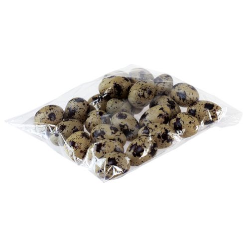 Floristik24 Mesterséges fürjtojás Dísztojás Zöld Műanyag 4cm 24 db