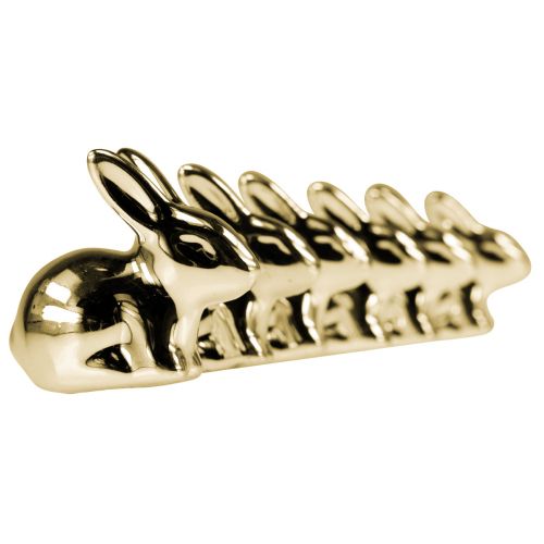 Floristik24 Húsvéti nyuszik arany kerámia ülő fém megjelenés 5,5cm 6db