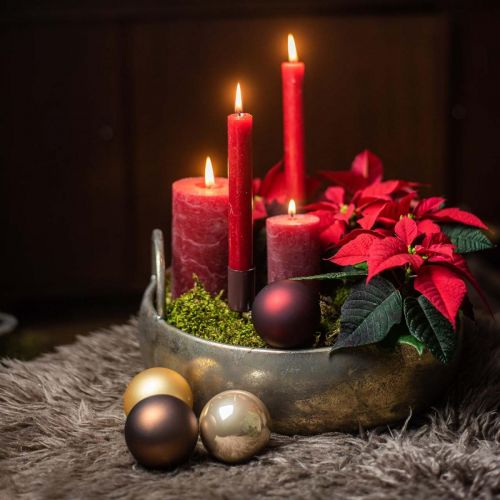 Floristik24 Fém ültetőtál arany antik megjelenésű fogantyúval Ø31cm