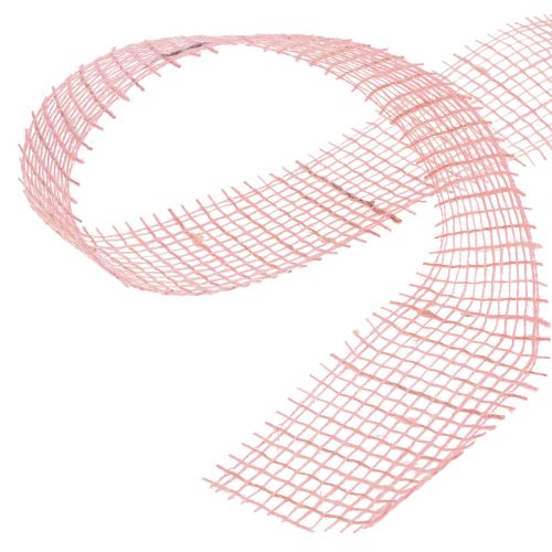 tételeket Juta szalag, háló szalag, asztali szalag, deko szalag, juta, világos rózsaszín, 5 cm, 40 m